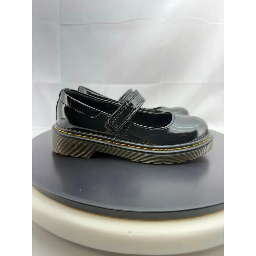 Dr. Martens Maccy Juniors Kids Size 12‎ Black Patent Leather Mary Jane Shoes